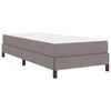 vidaXL Boxspringbett mit Matratze Taupe 90 x 200 cm Stoff