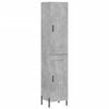 vidaXL Highboard Betongrau 34,5x34x180 cm Holzwerkstoff