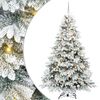 vidaXL K&uuml;nstlicher Weihnachtsbaum mit 300 LEDs Wei&szlig; 210 cm PE und PVC