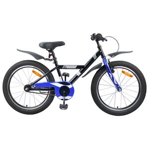 vidaXL Kinderfahrrad 18 Zoll f&uuml;r 5-7 Jahre alt Schwarz