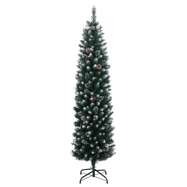 vidaXL Künstlicher Weihnachtsbaum Schlank 300 LEDs 180 cm