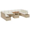 vidaXL Garten-Sofa-Set 11 stk. Beige Poly Rattan