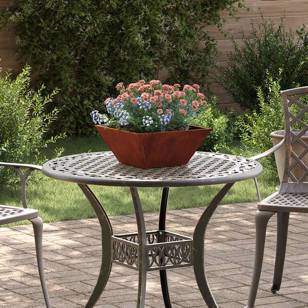 vidaXL Garten-Pflanzgef&auml;&szlig; Rostig 35 x 35 x 15 cm Wetterfeststahl