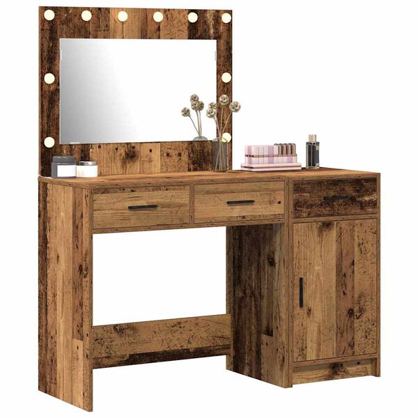 vidaXL Schminktisch mit T&uuml;r 2 pcs Braun 40 x 41 x 75 cm Holzwerkstoff
