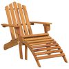 vidaXL Adirondack-Gartenstuhl mit Fu&szlig;st&uuml;tze Massivholz Akazie