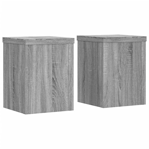 vidaXL Pflanzenst&auml;nder 2 Stk. Grau Sonoma 15x15x20 cm Holzwerkstoff