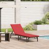 vidaXL Sonnenliege mit Auflage Braun Poly Rattan