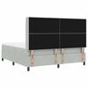 vidaXL Boxspringbett mit Matratze Hellgrau 180 x 200 cm Samt