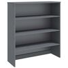 vidaXL Highboard-Oberteil HAMAR Dunkelgrau 90x30x100 cm Massivholz