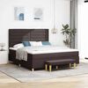 vidaXL Boxspringbett mit Matratze Dunkelbraun 180 x 200 cm Stoff