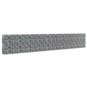 vidaXL Gabionenwand mit Abdeckung Verzinkter Stahl 600&times;30&times;100 cm