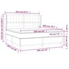 vidaXL Boxspringbett mit Matratze Dunkelgrau 160x200 cm Stoff