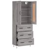 vidaXL Highboard Grau Sonoma 69,5x34x180 cm Holzwerkstoff