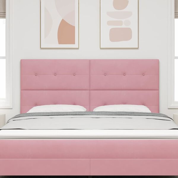 vidaXL Kopfteil mit Kopfteil Rosa 180 cm Kunstleder