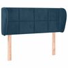 vidaXL Kopfteil mit Ohren Dunkelblau 103x23x78/88 cm Samt