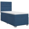 vidaXL Boxspringbett mit Matratze mit Kopfteil Blau 100 x 200 cm Stoff