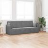 vidaXL Boden-Sofa-Bett 200cm Dunkelgrau Samt