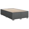 vidaXL Boxspringbett mit Matratze Dunkelgrau 100x200 cm Stoff