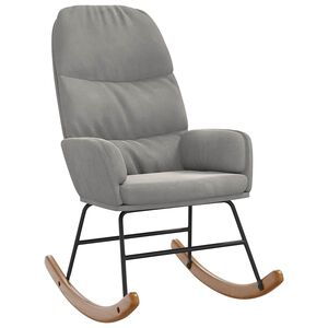 vidaXL Schaukelstuhl Hellgrau Samt