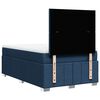 vidaXL Boxspringbett mit Matratze Blau 120x190 cm Stoff