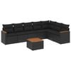 vidaXL Patio Sofa Set 8-Sitzer Black