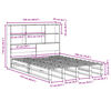 vidaXL Massivholzbett mit Regal ohne Matratze 120x190 cm Massivholz