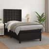 vidaXL Boxspringbett mit Matratze Schwarz 80x200 cm Kunstleder