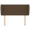 vidaXL Kopfteil mit Ohren Dunkelbraun 93x23x78/88 cm Stoff