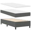 vidaXL Boxspringbett mit Matratze mit LED Dunkelgrau 90 x 200 cm Stoff
