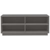 vidaXL Schuhregal Grau 110x34x45 cm Massivholz Kiefer