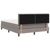 vidaXL Boxspringbett mit Kopfteil Taupe 160 x 200 cm Stoff