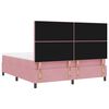 vidaXL LED Boxspringbett mit Matratze Rosa 180 x 200 cm Samt