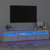vidaXL TV-Schrank mit LED-Leuchten Betongrau 195x35x40 cm