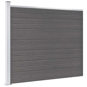 vidaXL Zaunelement WPC 175x146 cm Grau