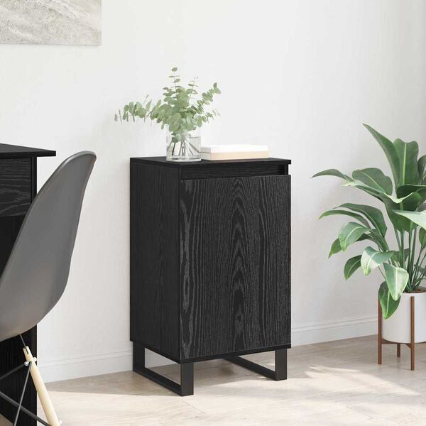 vidaXL Sideboard Schwarz Eichen-Optik 40 x 35 x 70 cm Holzwerkstoff