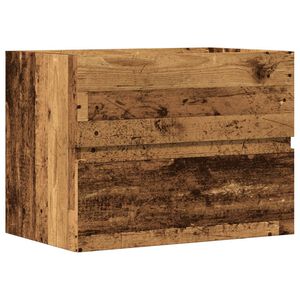 vidaXL Badschrank Altholz-Optik 60x38,5x45 cm Holzwerkstoff