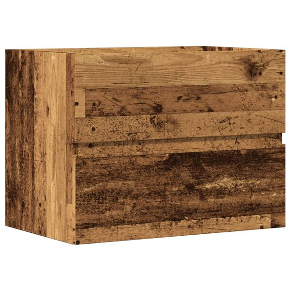 vidaXL Badschrank Altholz-Optik 60x38,5x45 cm Holzwerkstoff
