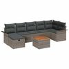 vidaXL Gartensofa-set 8 stk. Grau Poly-Rattan