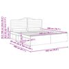 vidaXL Bettrahmen Schwarz 200 x 200 cm Massives Kiefernholz