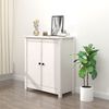 vidaXL Sideboard Wei&szlig; 70x35x80 cm Massivholz Kiefer