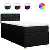 vidaXL Boxspringbett mit Matratze Schwarz 100x200 cm Stoff