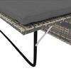 vidaXL 2-tlg. Garten-Lounge-Set mit Auflagen Poly Rattan Grau