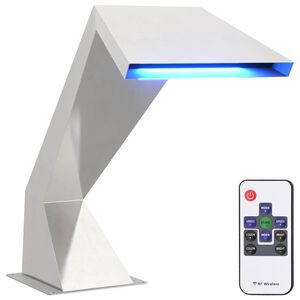 vidaXL Poolwasserfall mit RGB-LEDs Edelstahl 63,5 x 29 x 51 cm Silber