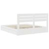 vidaXL Aufbewahrungsbett mit Kopfteil Wei&szlig; 180 x 200 cm Holzwerkstoff