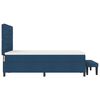vidaXL Boxspringbett mit Matratze mit Kopfteil Blau 160 x 200 cm Stoff