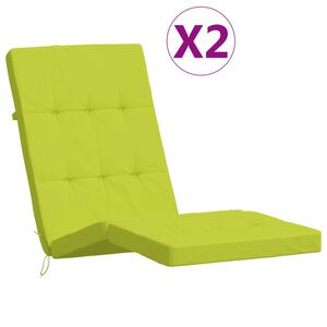 vidaXL Liegestuhl-Auflagen 2 Stk. Knallgr&uuml;n Oxford-Gewebe