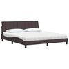 vidaXL Bett mit Matratze "Hanko" Dunkelbraun 180x200 cm Stoff