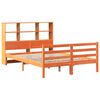 vidaXL Massivholzbett ohne Matratze Wachsbraun 150x200 cm Massivholz