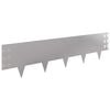 vidaXL Raseneinfassung 10 pcs 100 x 25 cm Stahl Silber