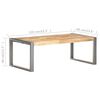 vidaXL Couchtisch 110x60x40 cm Raues Mangoholz
